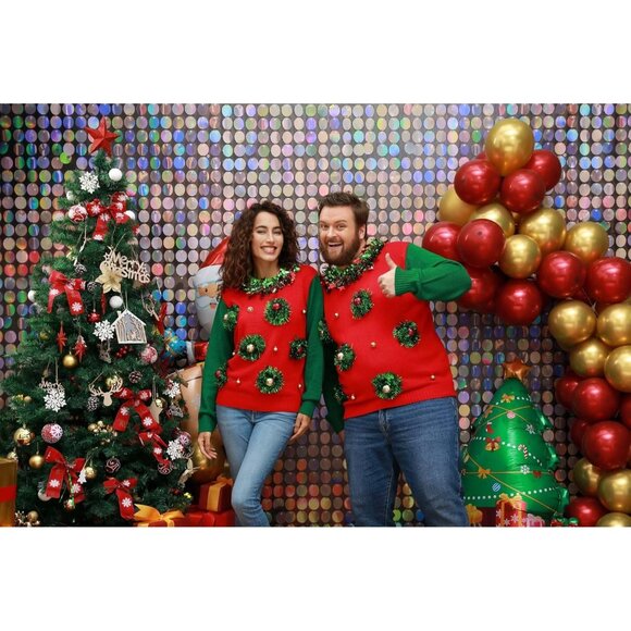 Women Men Funny Ugly Christmas Sweater Knit Fair Isle Xmas Party Wear - Picture 5 of 5